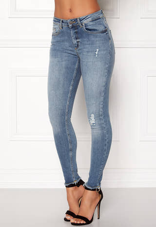 Blush Mid Raw Jeans