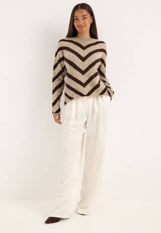Onleliza L/S Pullover Knit Brown