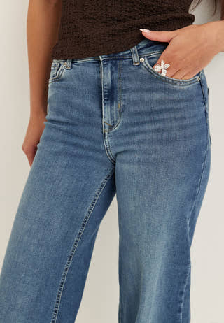 Onlmadison Blush HW Wide Denim