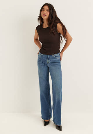 Onlmadison Blush HW Wide Denim