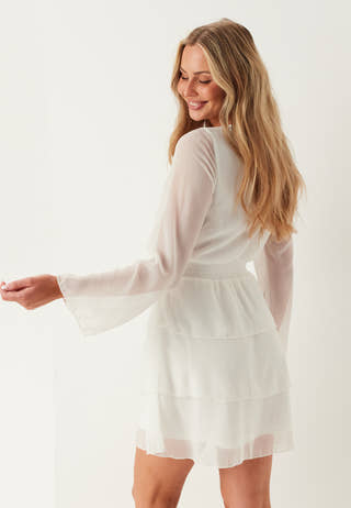 Frill L/S Chiffon Dress