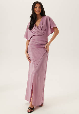 Wrap Satin Gown