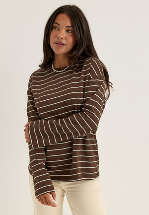 Pcsadie LS Top Striped