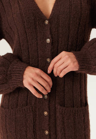 Knitted Cardigan Dress