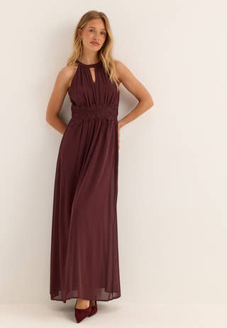 Vimilina Halterneck Maxi Dress Purple