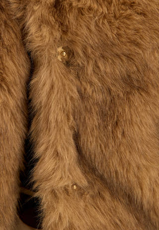 Faux Fur Jacket Brown