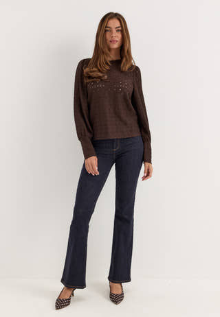 Objlaila L/S RE Top Brown