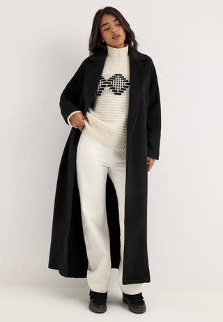 Objclara Oversize Wool Coat Black