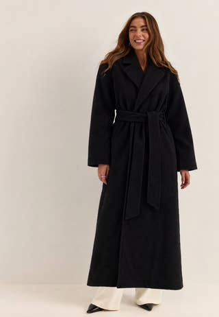 Objclara Oversize Wool Coat Black