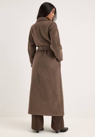 Objclara Oversize Wool Coat Brown