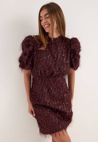 Yasilza 2/4 SEQUIN DRESS Red
