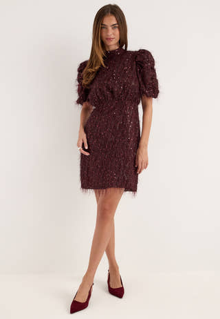 Yasilza 2/4 SEQUIN DRESS Red