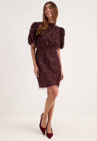 Yasilza 2/4 SEQUIN DRESS Red