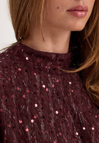 Yasilza 2/4 SEQUIN DRESS Red