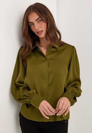 Vienna Ravenna L/S BALLOON SHIRT Green
