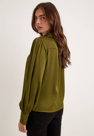 Vienna Ravenna L/S BALLOON SHIRT Green