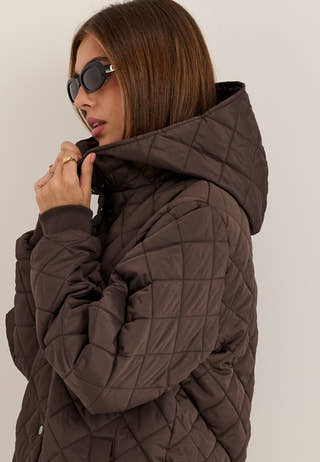 Vitate L/S Hooded Jacket Brown