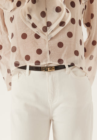 Leather Belt With Turn Lock