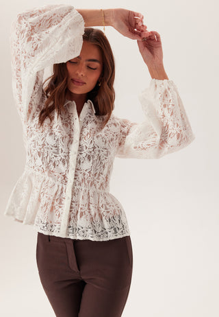 Lace Peplum Blouse