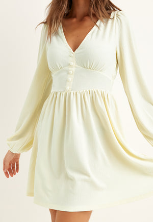 Structure Button Mini Dress