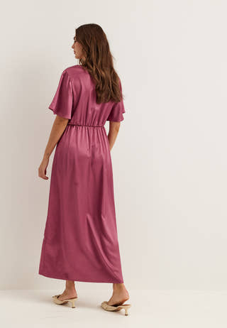 Satin Scarf Maxi Dress