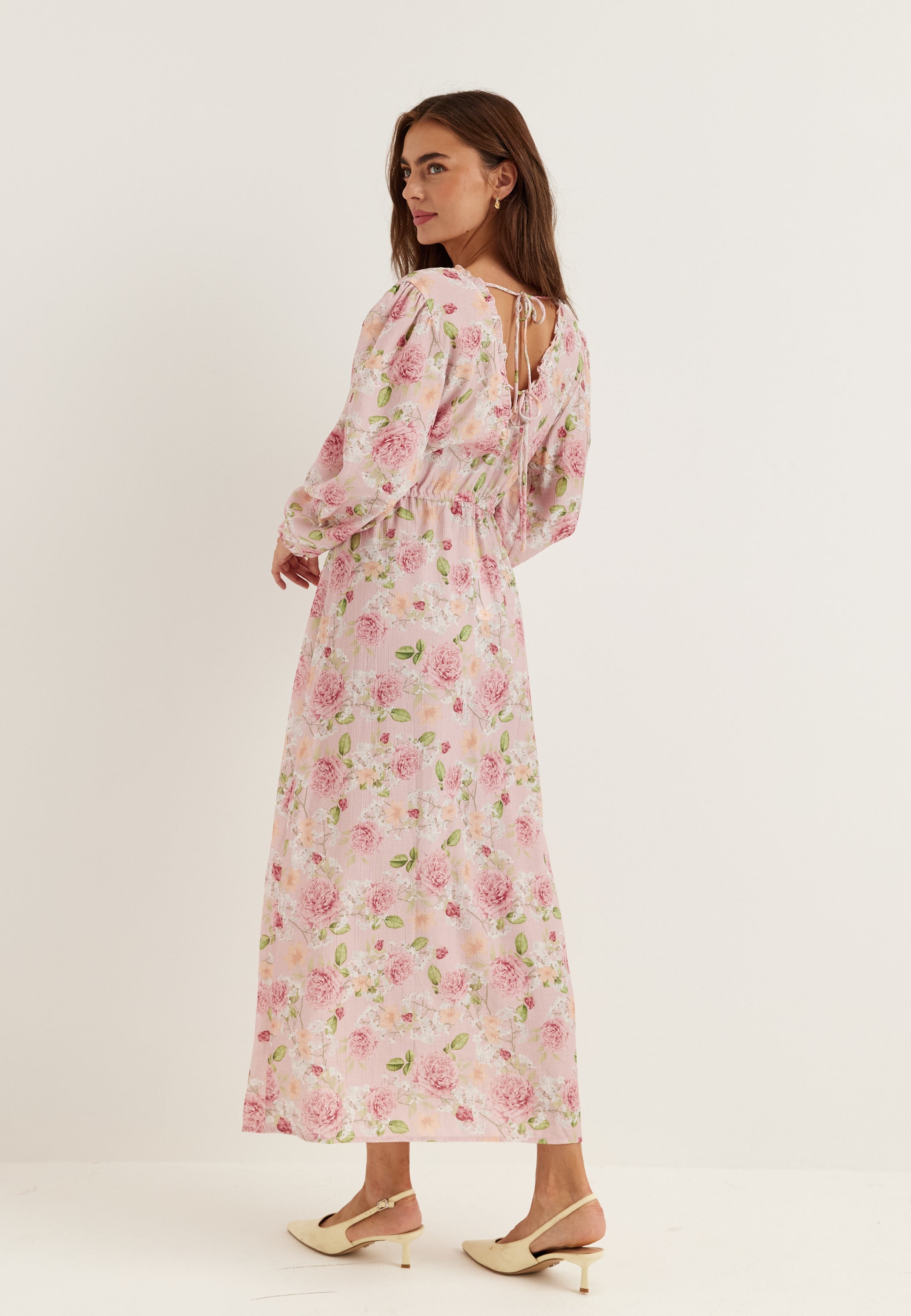 Bubbleroom Flowy Maxi Dress Dresses Pink / Floral / Multi Bubbleroom Flowy Maxi Dress Dresses Pink / Floral / Multi