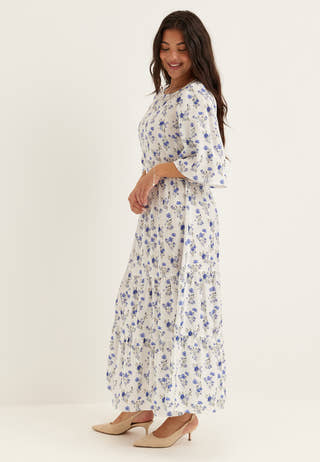 Butterfly Sleeve Maxi Dress
