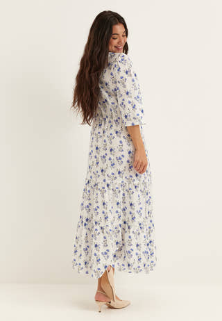 Butterfly Sleeve Maxi Dress