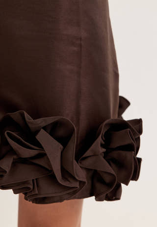 Yasellina Sl Mini Dress Brown