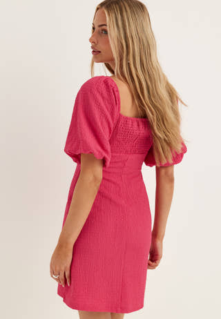 Volume Sleeve Mini Dress