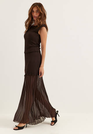 Strucure Combined Maxi Skirt