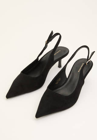 Pointy Slingback Black