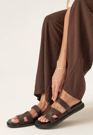 Biaoslo Velcro Slide Faux Leather