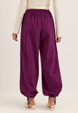 Tie Detail Cotton Trousers