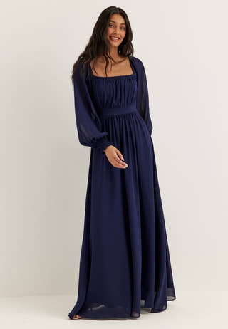 Multi Way Chiffon Maxi Dress Blue