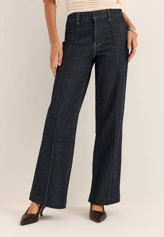 Front Seam Jeans Blue
