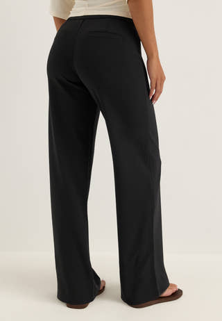 Soft Suit Wide Trousers Black