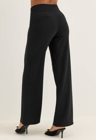 Soft Suit Wide Trousers Black