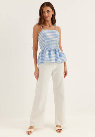 Peplum Bandeau Top