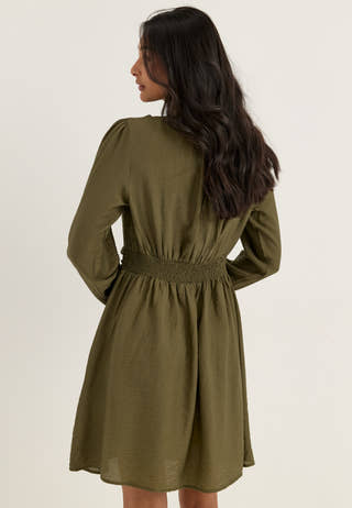 Tie Detail Dress Green
