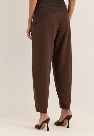 Soft Suit Barrel Pants Brown