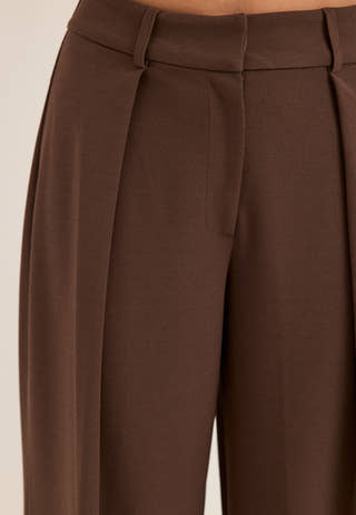 Soft Suit Barrel Pants Brown