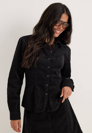 Corduroy Shaped Shirt Black