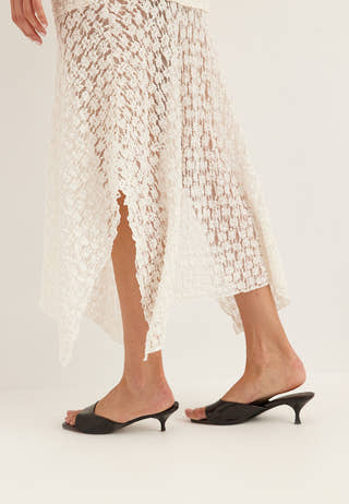 Waterfall Asymmetric Lace Skirt