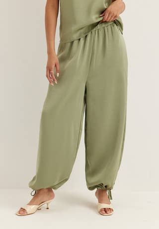 Objchilli Super Wide Pants Green