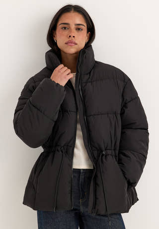 Padded Puffer Jacket Black