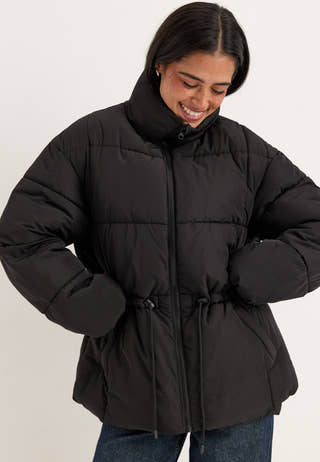 Padded Puffer Jacket Black