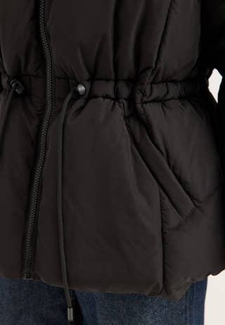 Padded Puffer Jacket Black