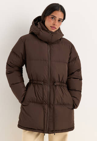 Padded Down Jacket Brown
