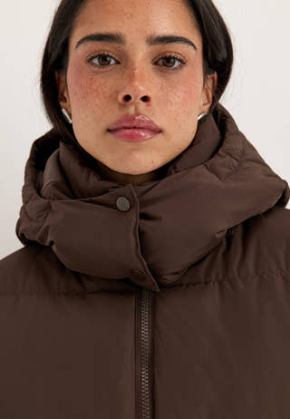 Padded Down Jacket Brown